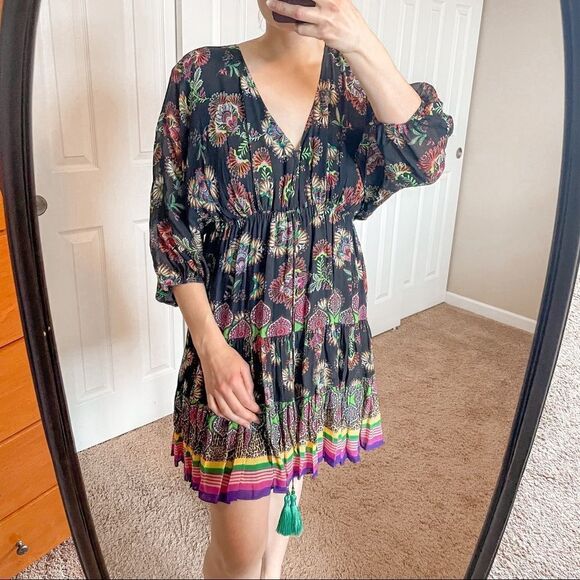 Alexis Holli Floral Mini Dress in Midnight Bloom S - Picture 2 of 13